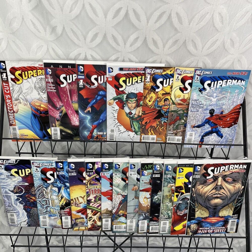 Superman New 0-5 8 10-17 19-21 Annuals 1-2 & Directors Cut lot (2012, DC Comics)
